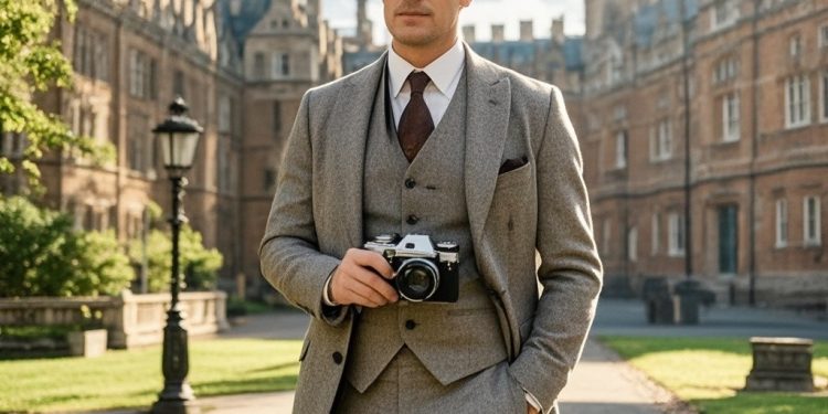 crossing pass a caerma while filming